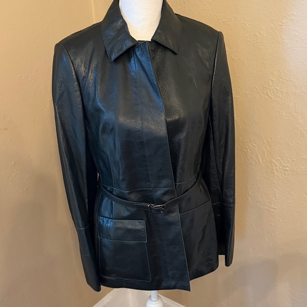 NWT Akris Punto Belted Women’s Lambskin Jacket Sz 8 orig 4900$